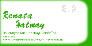 renata halmay business card